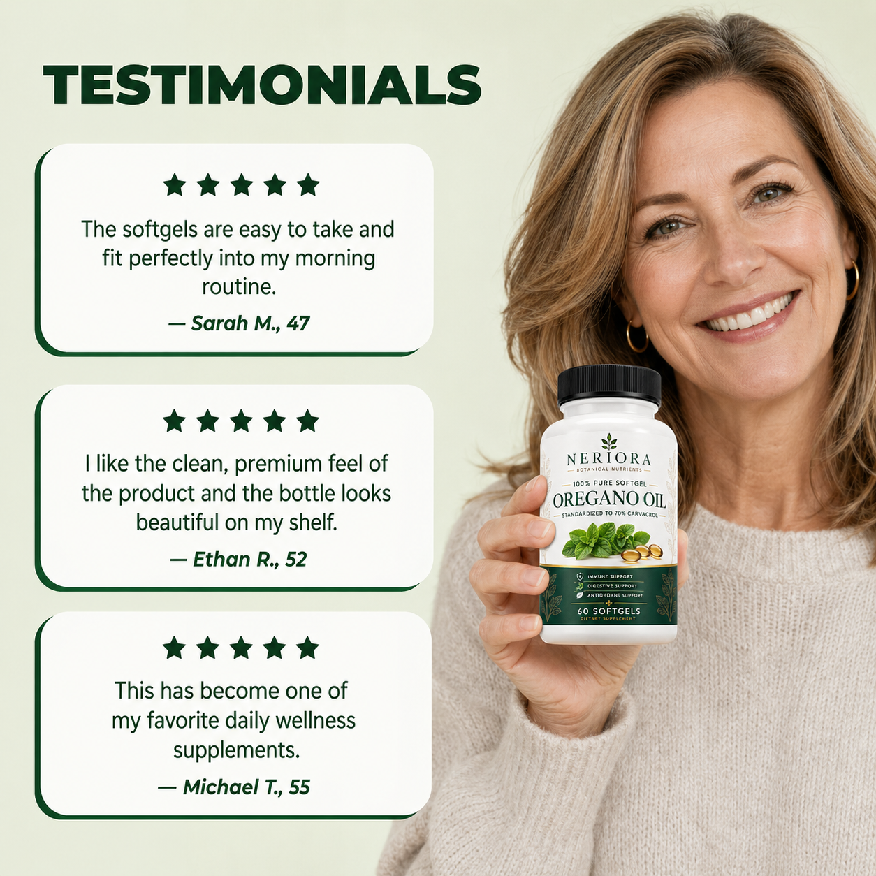70% Carvacrol Oregano Oil Softgels